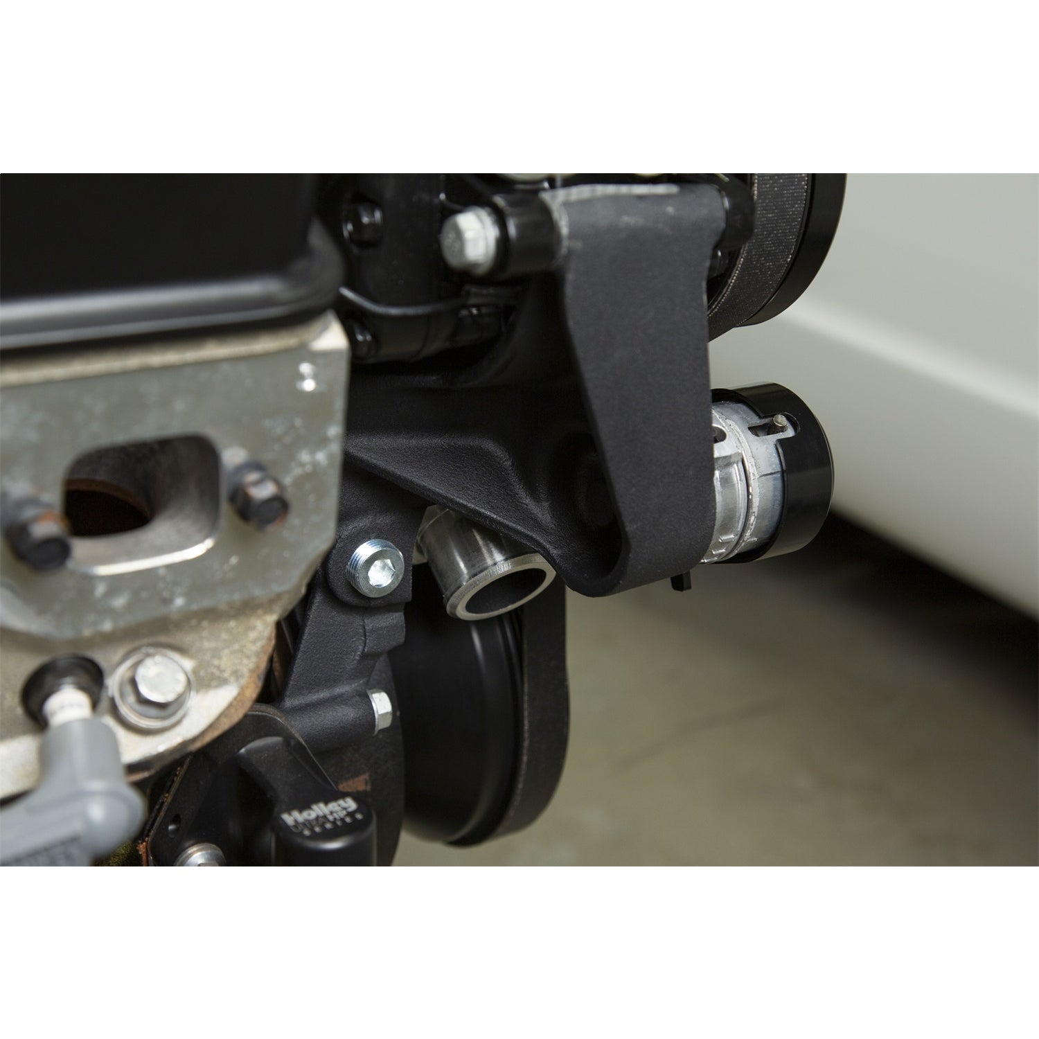 Holley 6 Rib Serpentine Pulley Kit - Aluminum - Black - Small Block Chevy