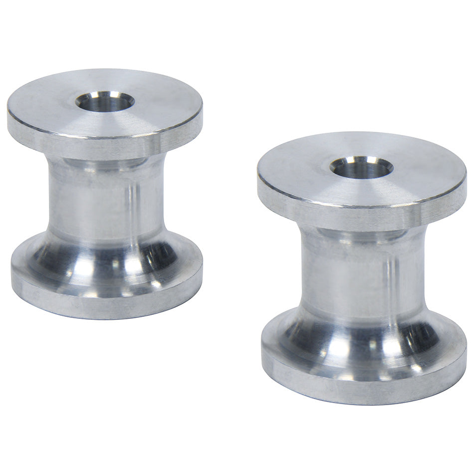 Allstar Performance Hourglass Spacers - Aluminum - 1/4" I.D. x 1" O.D. x 1" (Pair)