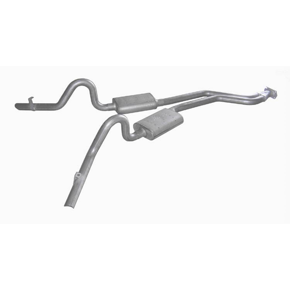 Pypes Performance Exhaust Turbo Pro Exhaust System - Cat Back - Dual Rear Exit - 2-1/2" Diameter - Stainless