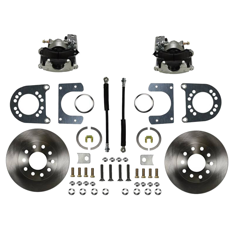 Leed Disc Conversion Brake System - Rear - 1 Piston Caliper - 11" Solid Rotors - Iron - Ford 8"/9"