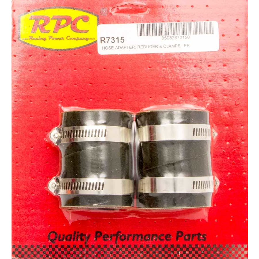 Racing Power 2" to 1-1/2" Radiator Hose Adapter Rubber - Black