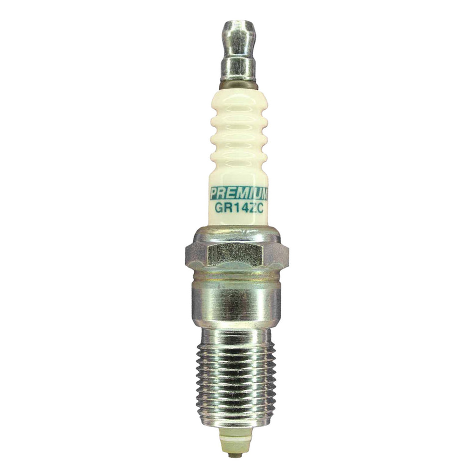 Brisk Premium Racing Spark Plug - 14 mm Thread - 18 mm R - Heat Range 14 - Tapered Seat - Resistor GR14ZC