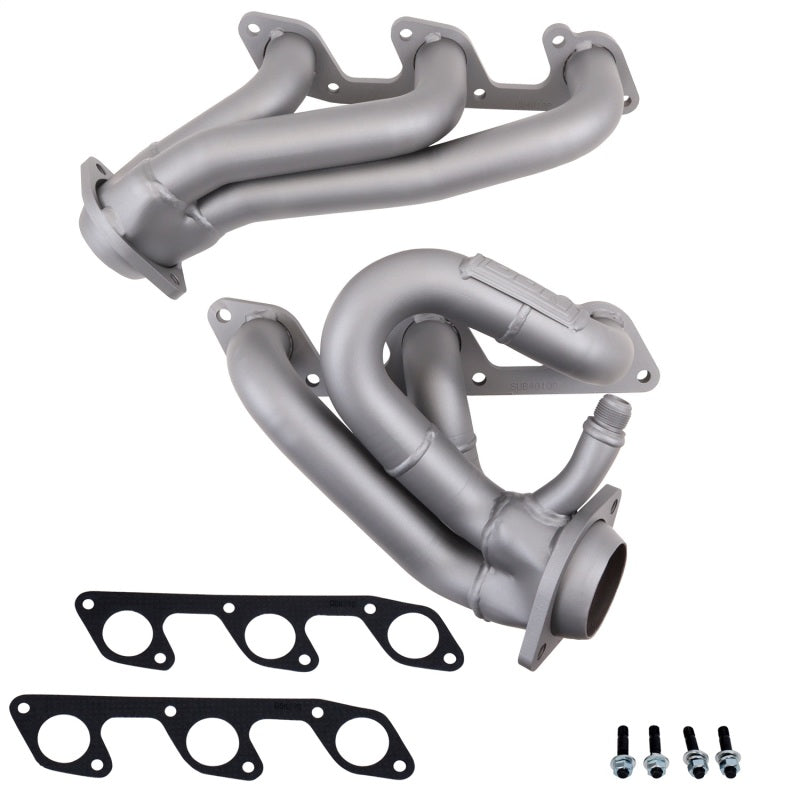 BBK Performance Tuned Length Shorty Headers - 1.625 in Primary - Stock Collector Flange - Titanium Ceramic - Ford V6 - Ford Mustang 2005-10 - Pair