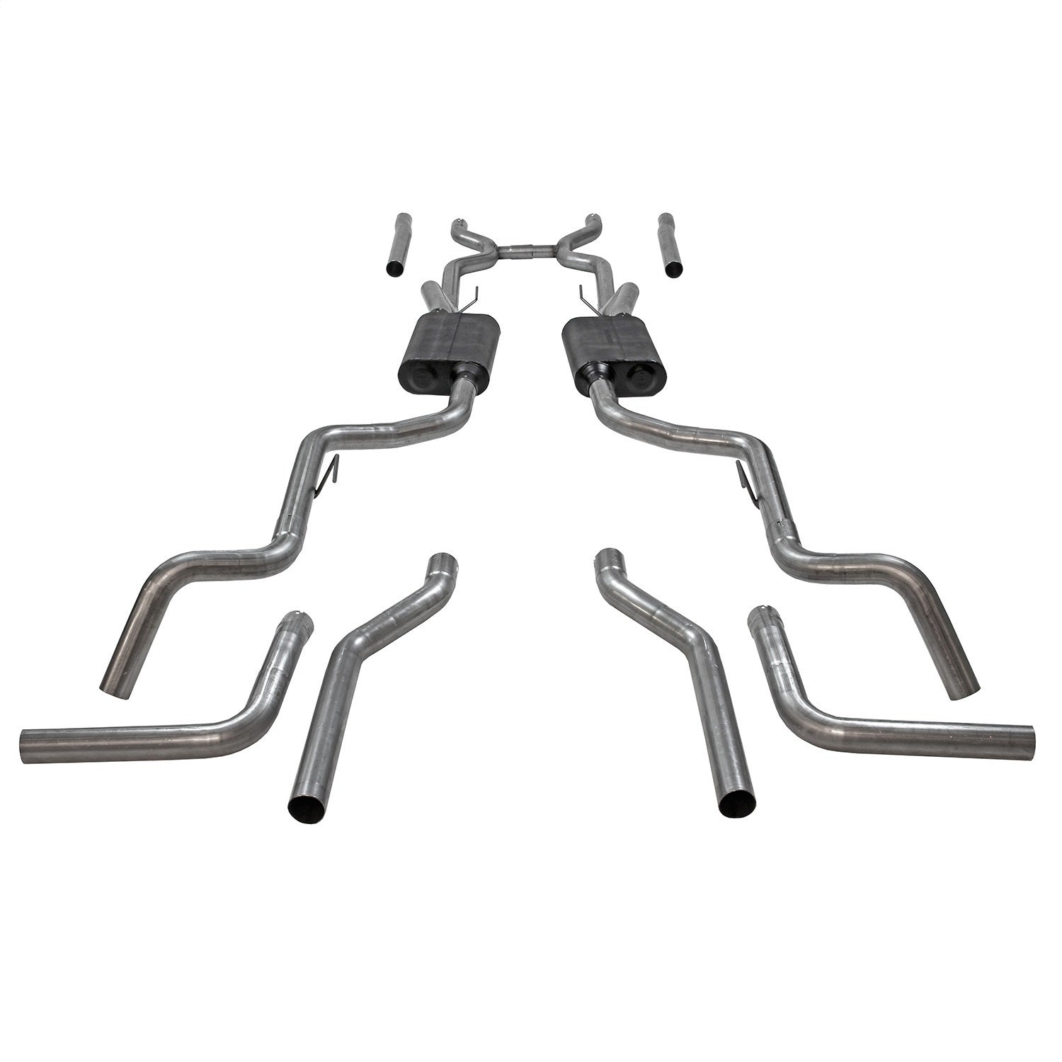 Flowmaster American Thunder Header-Back Exhaust System - 2-1/2 in Tailpipe - GM Fullsize Truck 1963-66