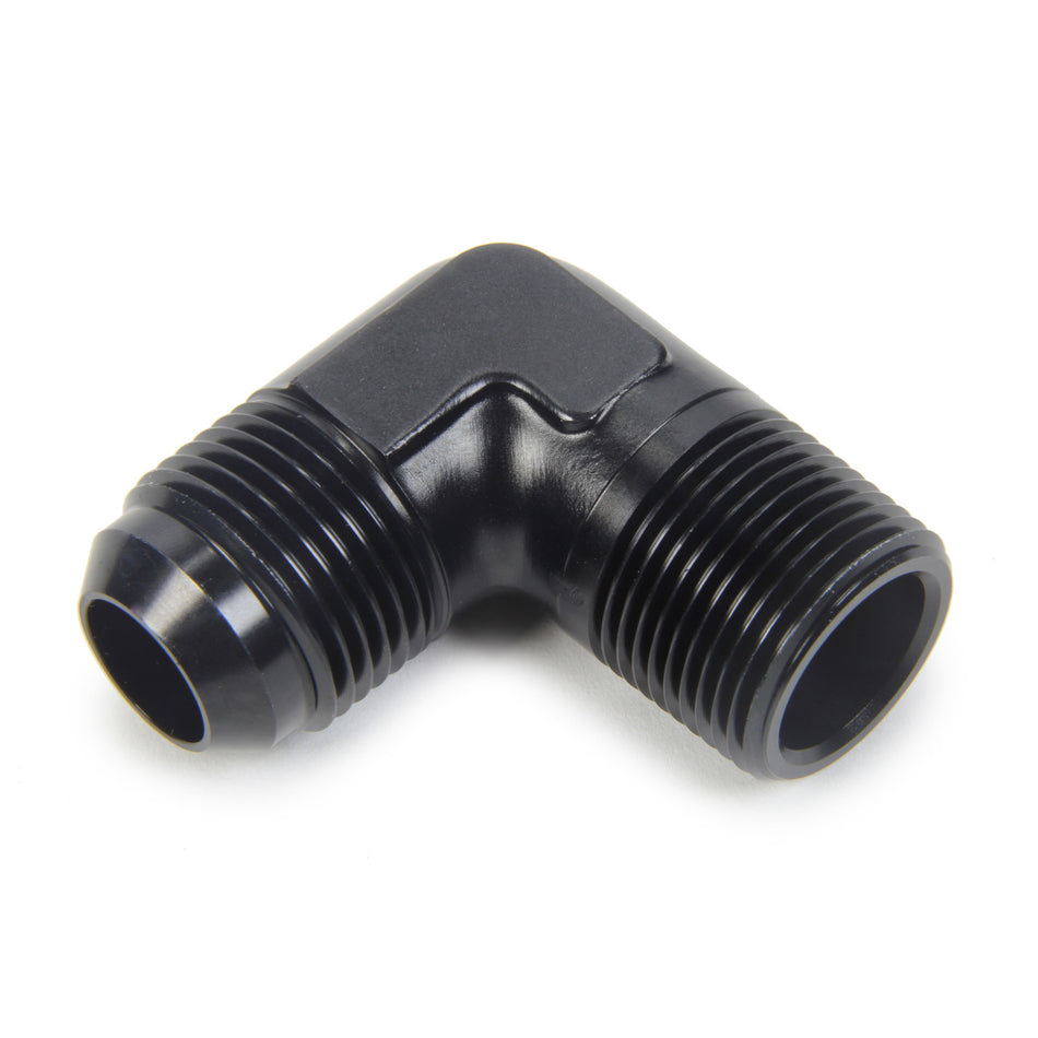 Triple X Race Co. Adapter Fitting 90 Degree 12 AN Male to 3/4" NPT Male Aluminum - Black Anodize