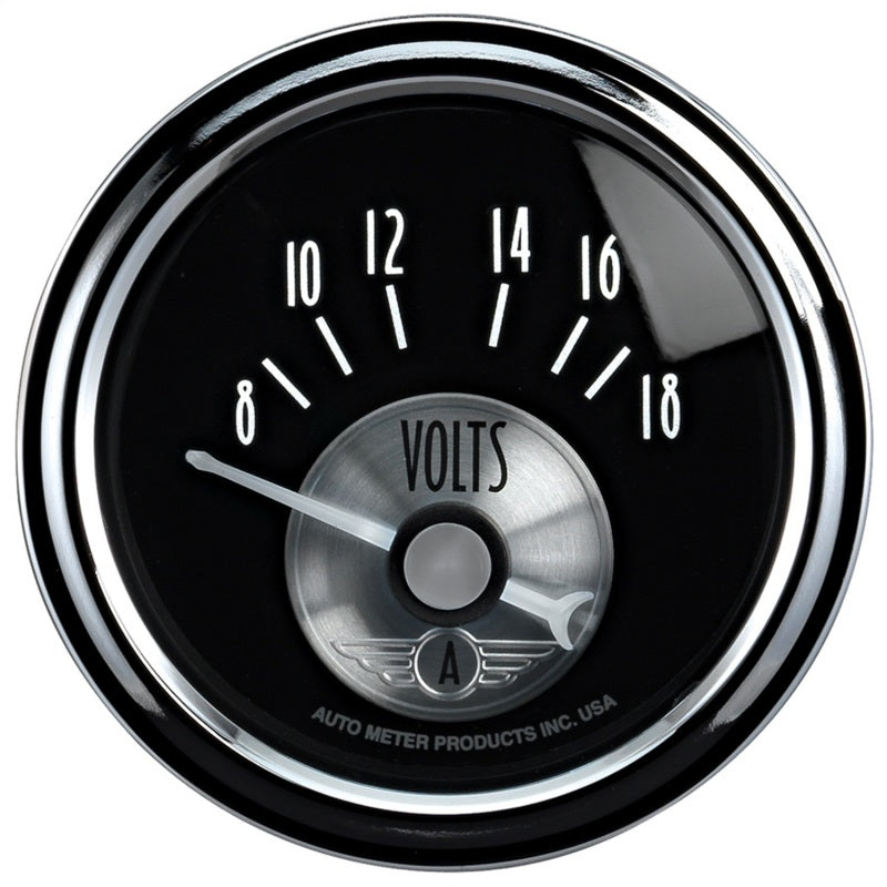 Auto Meter 2-1/16" Voltmeter 8-18 Volt - Prestige Black Diamond