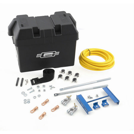 Mr. Gasket Battery Installation Kit - Includes Battery Case / Hold-Down / All Hardware