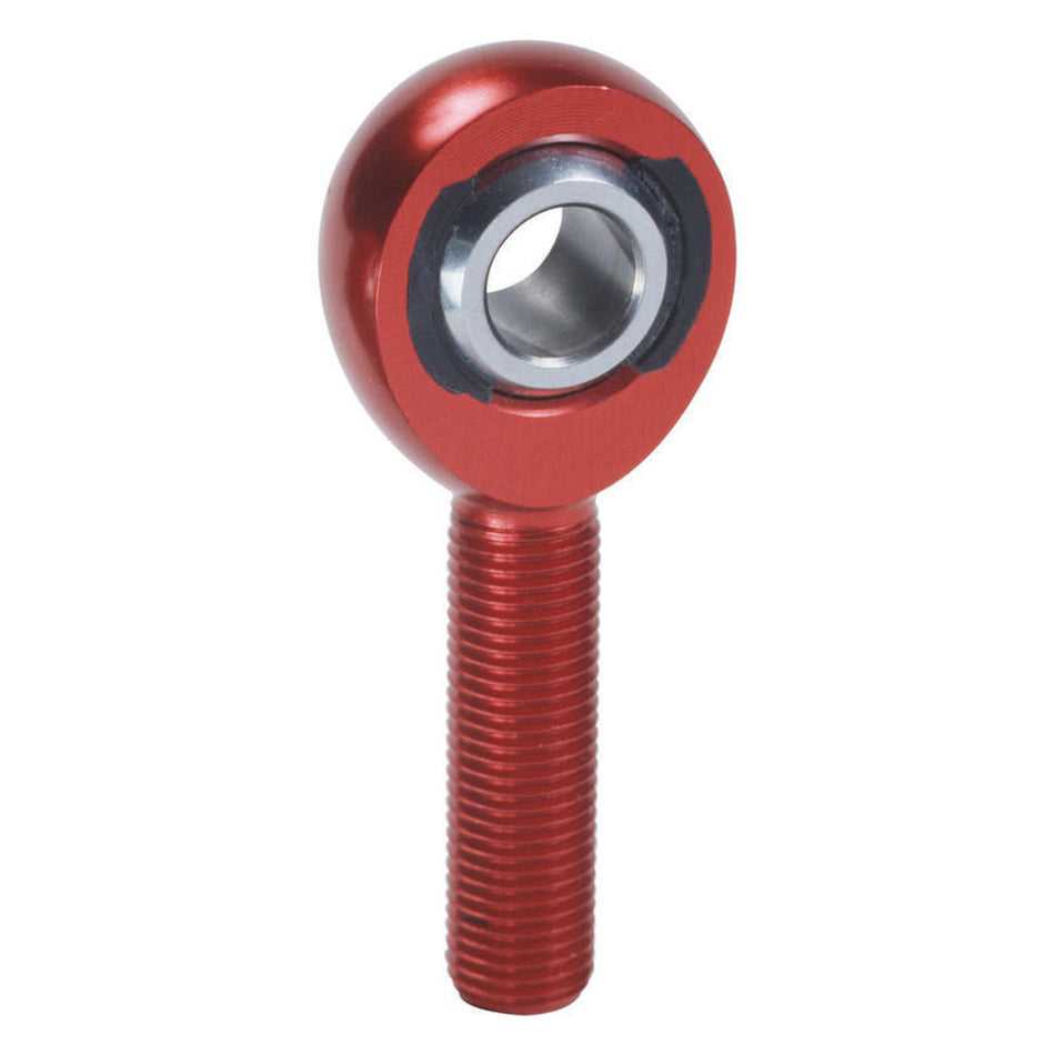 QA1 AM Series Rod End - 1/2" Bore - 1/2-20" RH Male Thread - Aluminum - Red Anodize