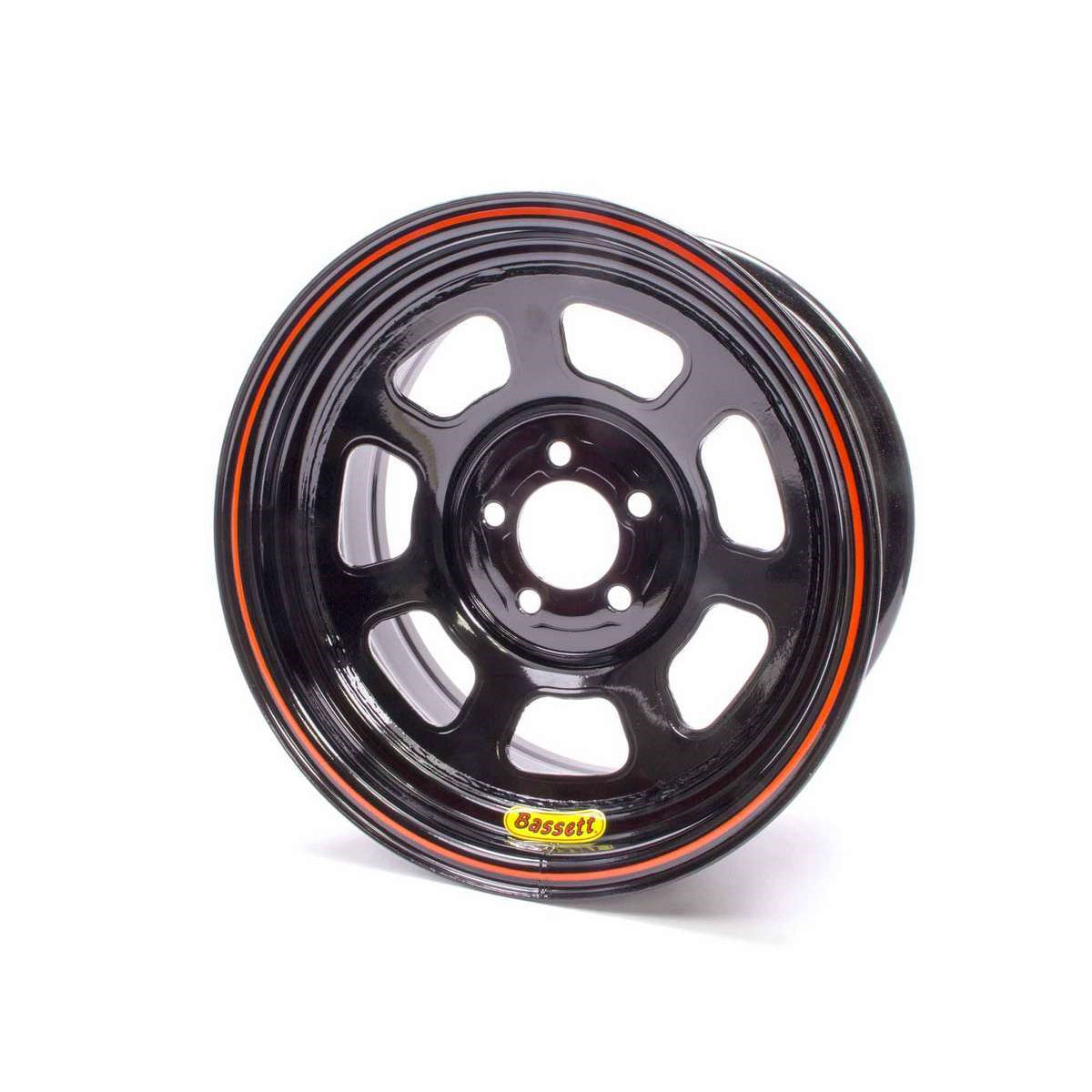 Bassett D-Hole Lightweight Wheel - 14" x 7" - 5 x 100mm - 4" BS - Black - 15 lbs.