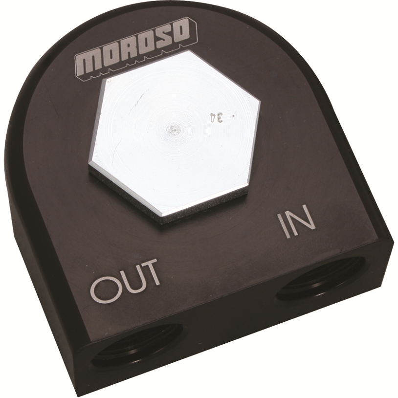 Moroso 90 Filter Adapter - 3/4-16 Thread