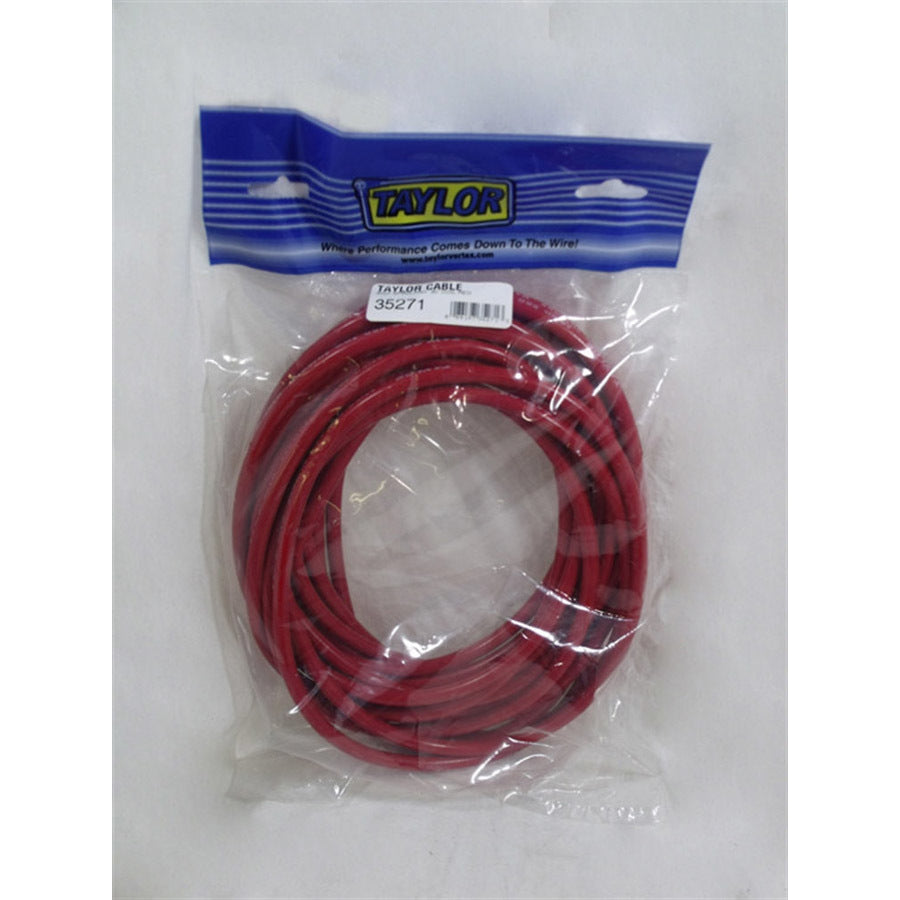 Taylor Spiro-Pro Spiral Core 8 mm Spark Plug Wire - 30 ft - Silicone - Red