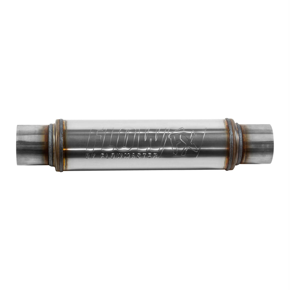 Flowmaster FlowFX Muffler - 3" Center Inlet - 3" Center Outlet - 14 x 4" Round Body - 20" Long - Stainless - Universal
