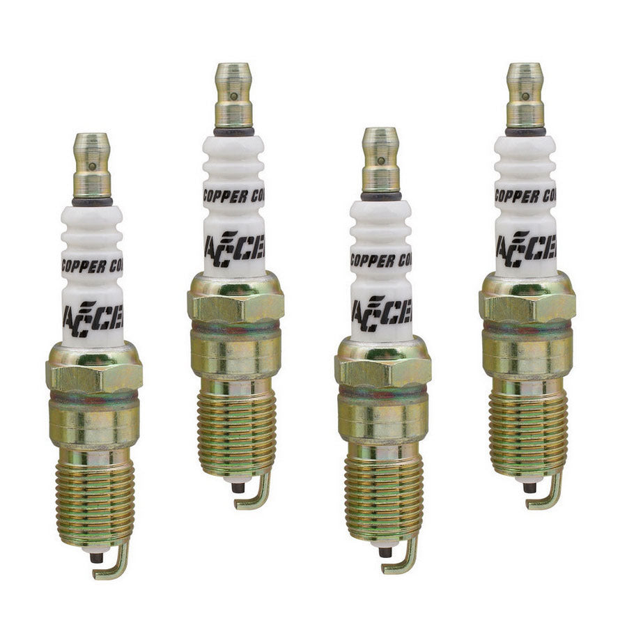 ACCEL Spark Plug - 14 mm Thread - 0.708 in R - Tapered Seat - Resistor - Set of 4