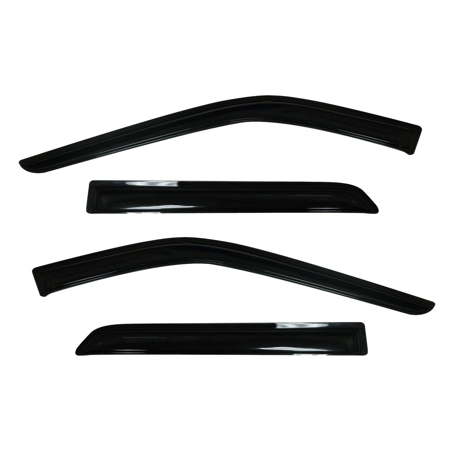Lund Original Ventvisor Front / Rear Side Window Visor - Stick-On - Dark Smoke - Ford Midsize SUV 2011-14