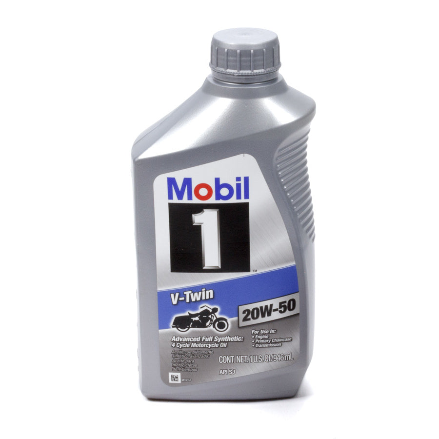 Mobil 1 V-Twin Synthetic 20W50 Motor Oil - 1 Quart Bottle - V-Twin Motorcycles