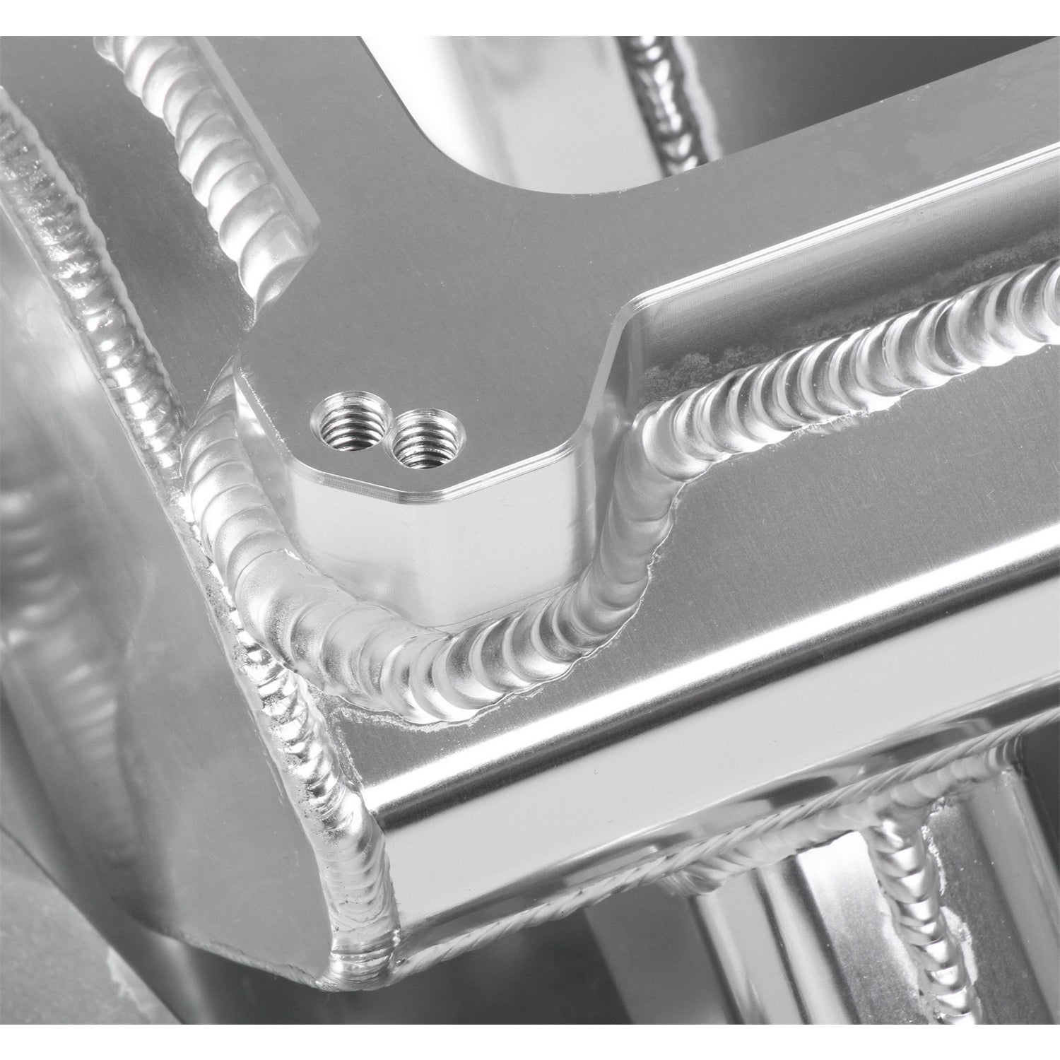 Sniper Fabricated Intake Manifold BBC Single Plane 2 x 4150 Silver with Sniper Logo