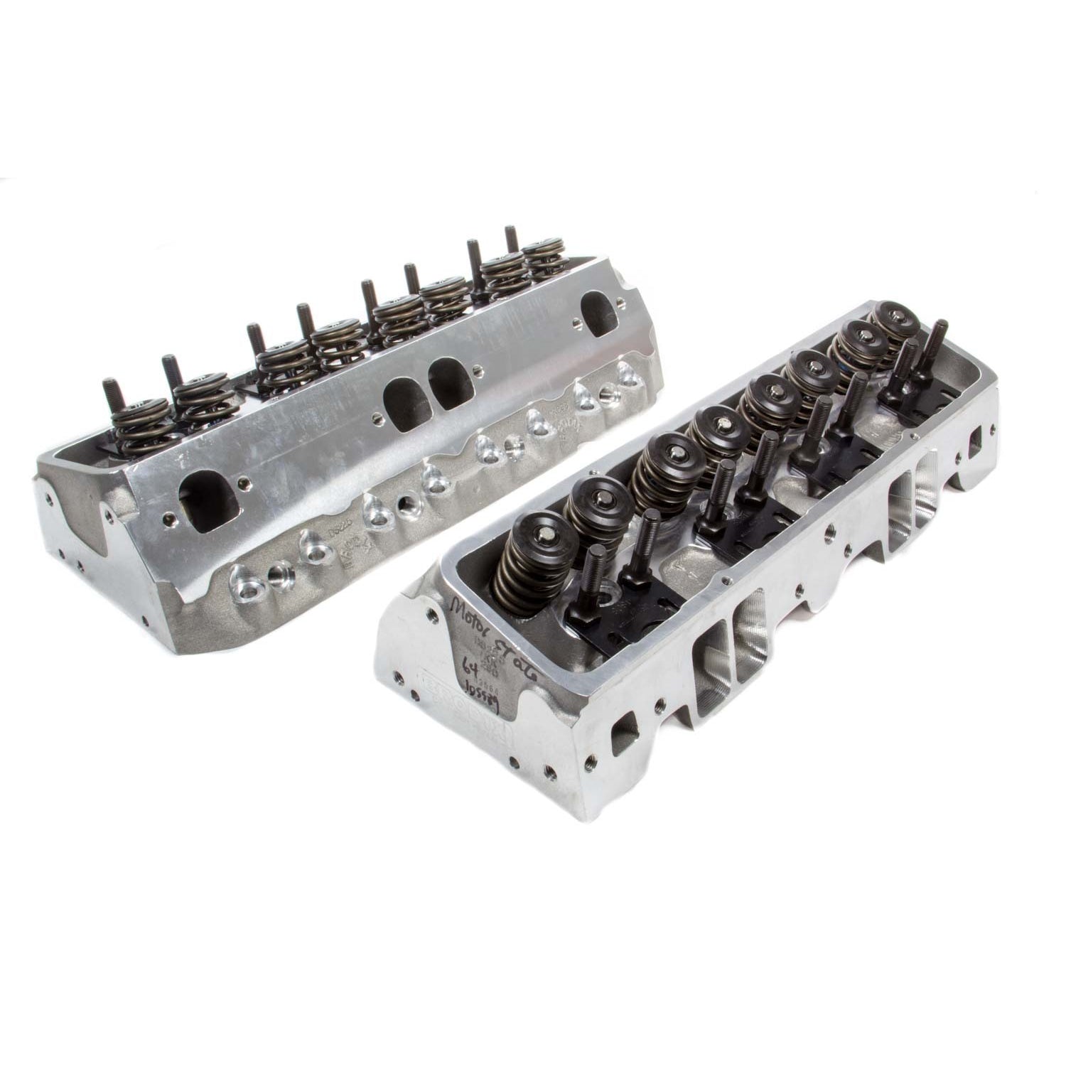 BRODIX DS 225 Cylinder Head Assembled 2.080/1.600" Valves 225 cc Intake 64 cc Chamber - 1.550" Spring - Small Block Chevy
