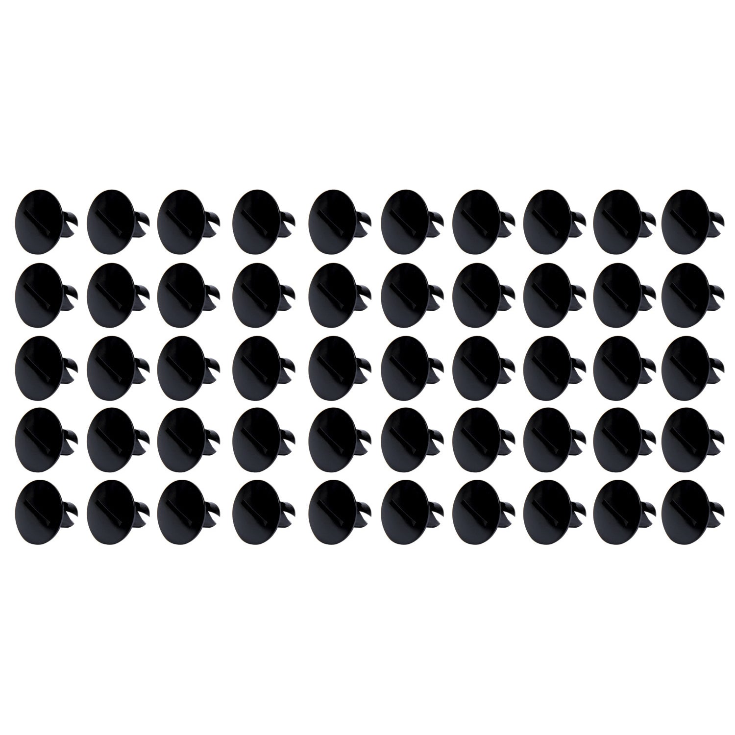 Ti22 Large Head Dzus Buttons .500 Long - Pack of 50 - Black