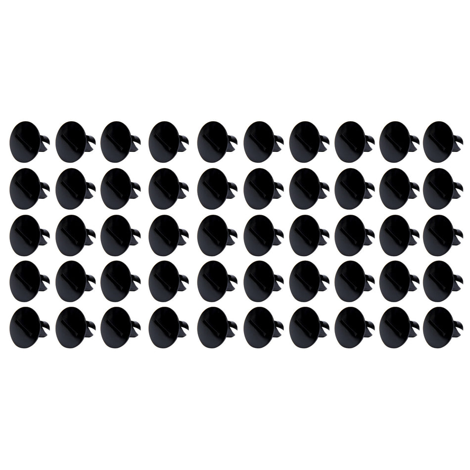 Ti22 Large Head Dzus Buttons .500 Long - Pack of 50 - Black