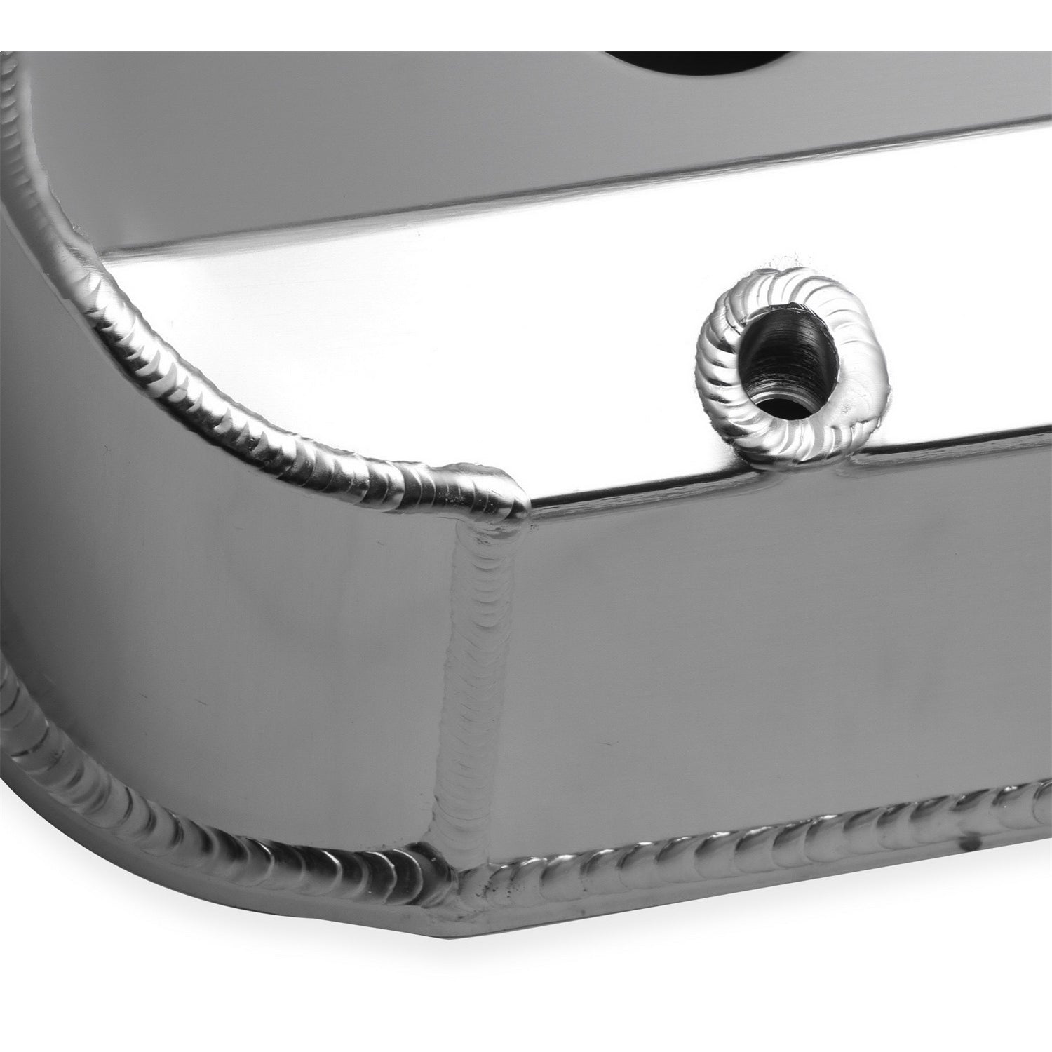 Sniper Fabricated Aluminum Valve Cover - Ford Small Block - Silver Finish