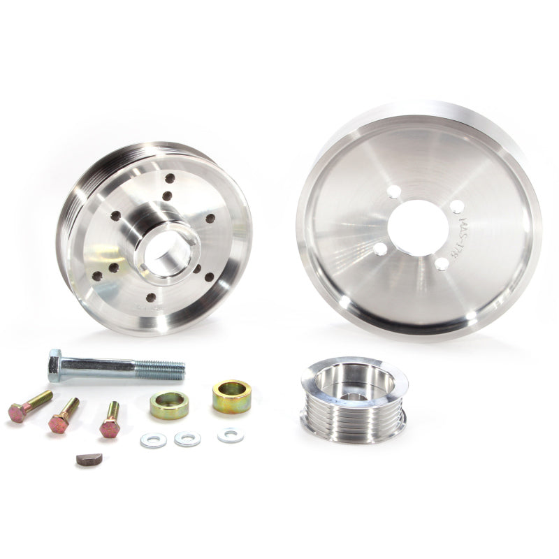 BBK Performance Under Drive 6-Rib Serpentine Pulley Kit - Polished Aluminum - Ford Modular - Ford Mustang 2001-04