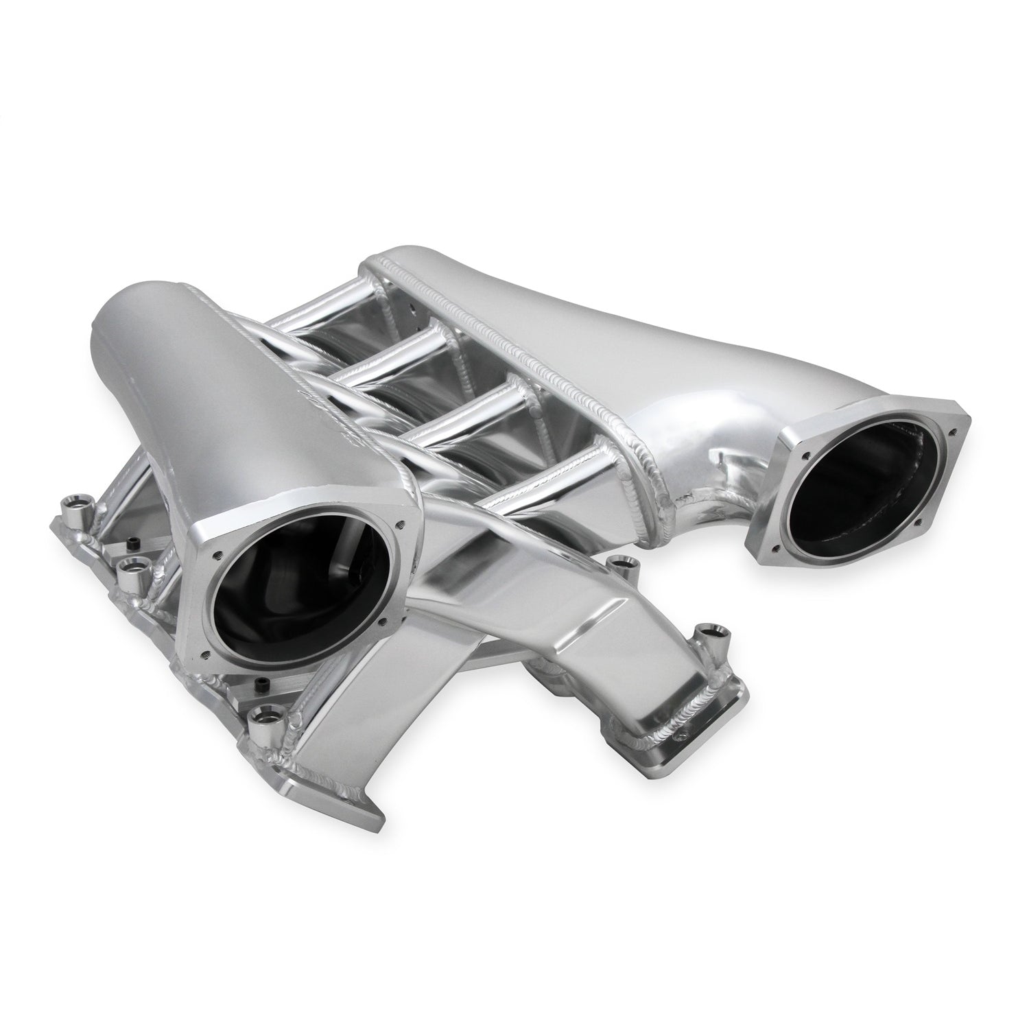 Sniper EFI Fabricated Intake Manifold - 102 mm Throttle Body Flange - Fuel Rail - Aluminum - Silver - GM LS-Series