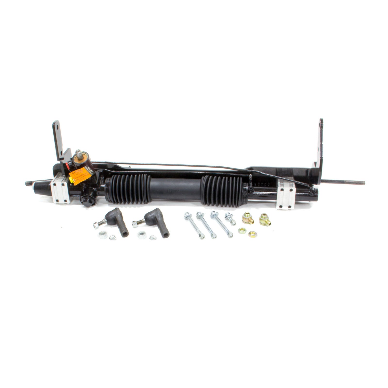 Unisteer Performance Power Rack and Pinion Aluminum Black Powder Coat Chevy Corvette 1963-82 - Each