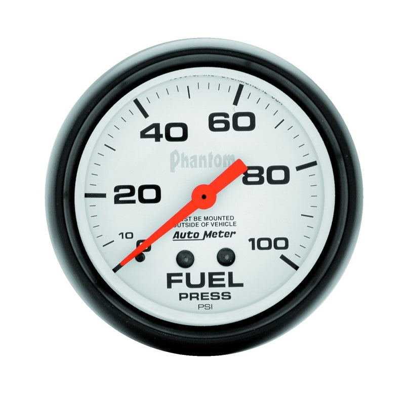 Auto Meter Phantom Mechanical Fuel Pressure Gauge - 2-5/8"