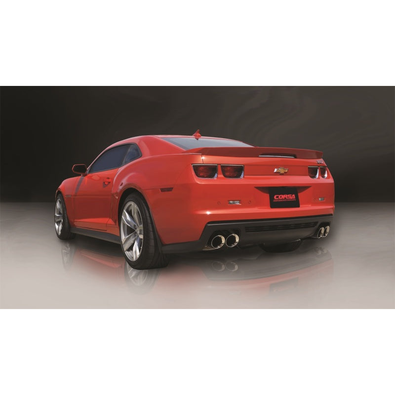 Corsa Sport Exhaust System - Cat-Back - 3" Diameter - Dual Rear Exit - Dual 4" Polished Tips - Stainless