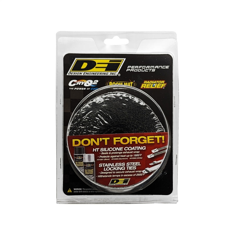DEI Titanium Exhaust Wrap - 2" Wide - 25 ft Roll - Carbon Fiber Look