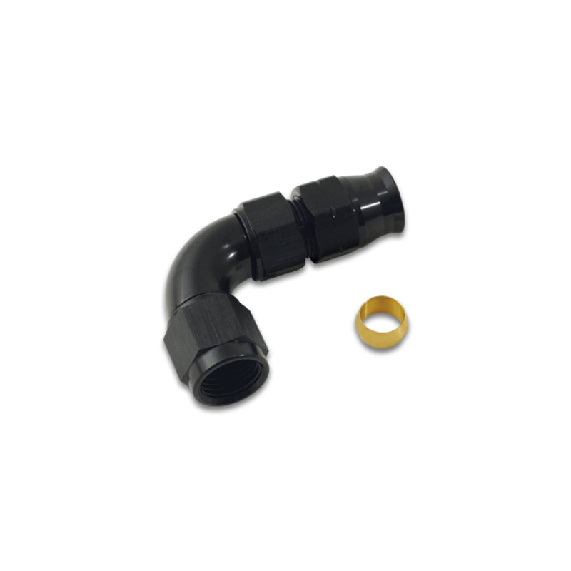 Vibrant Performance 90 Degree 6 AN Female to 3/8 in Tube End - Black