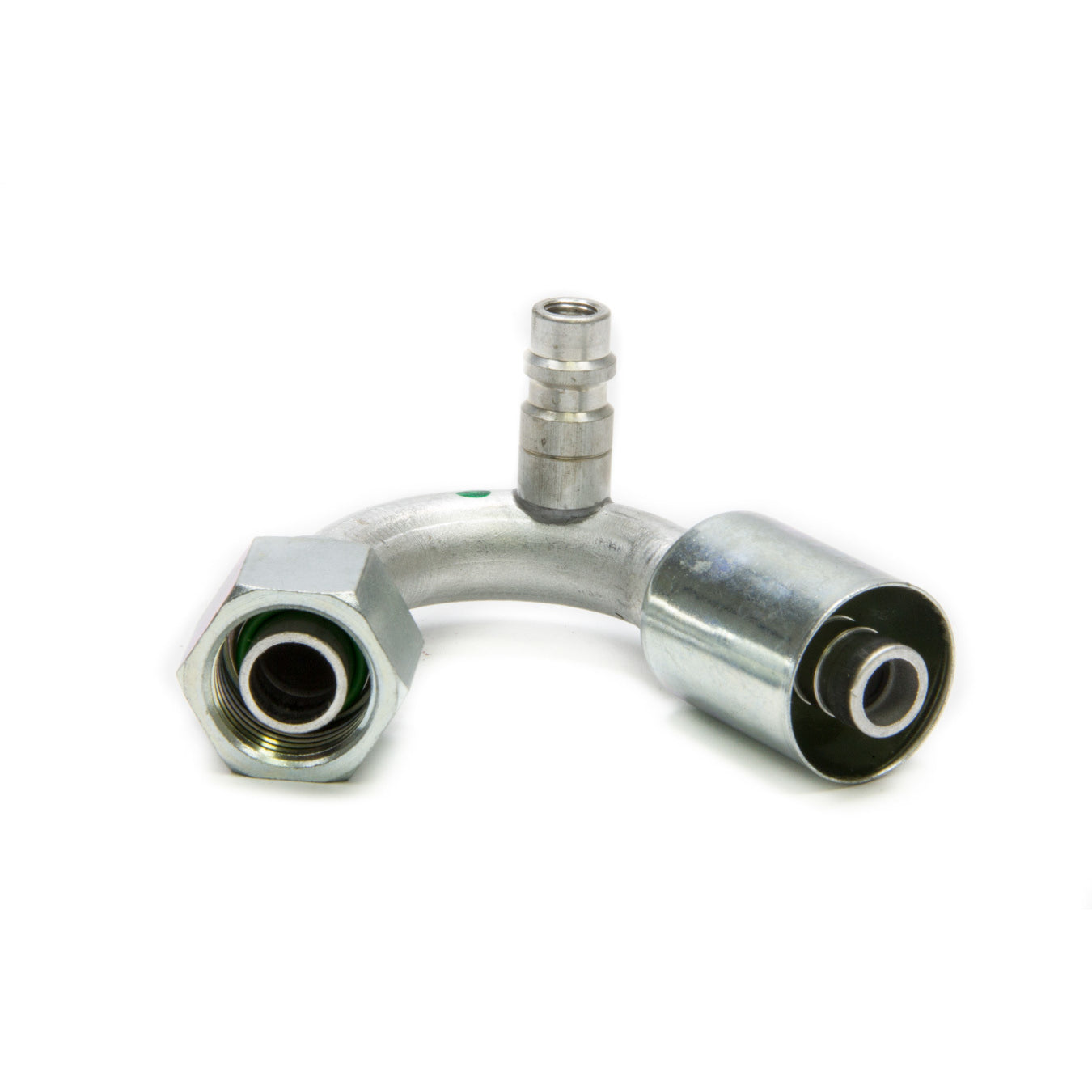 Vintage Air Hose End Fitting 135 Degree 10 AN Hose Crimp to 10 AN Female O-Ring - Charge Port