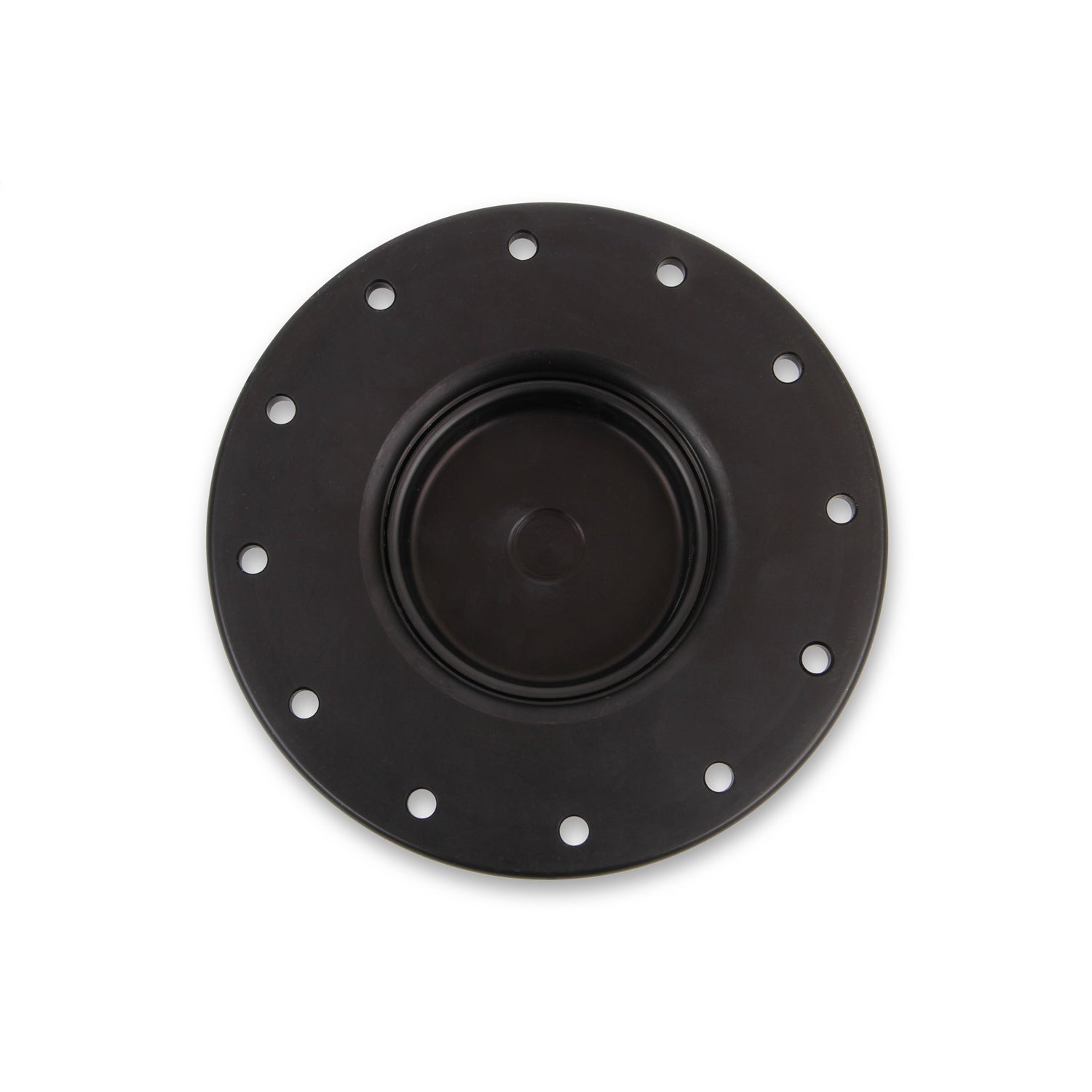 Holley Screw-In Raised Cell Mount Fuel Cell Filler Cap Assembly - 12-Bolt Flange - Black Anodized