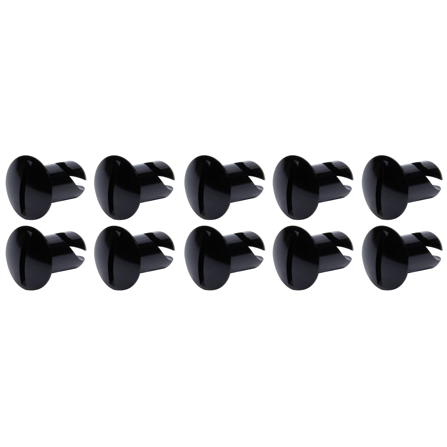 Ti22 Oval Head Dzus Buttons .500 Long - Pack of 10 - Black