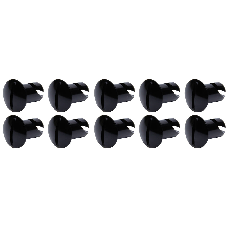 Ti22 Oval Head Dzus Buttons .500 Long - Pack of 10 - Black
