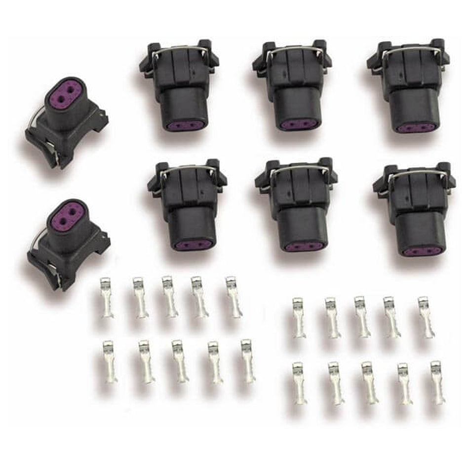 Holley EFI EV1 / Minimeter Style Fuel Injector Connectors (Set of 8)