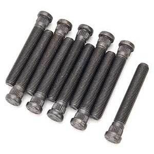 Moser Engineering 7/16-20" Thread Wheel Stud 2.875" Long 0.480 Knurl Steel - Set of 10