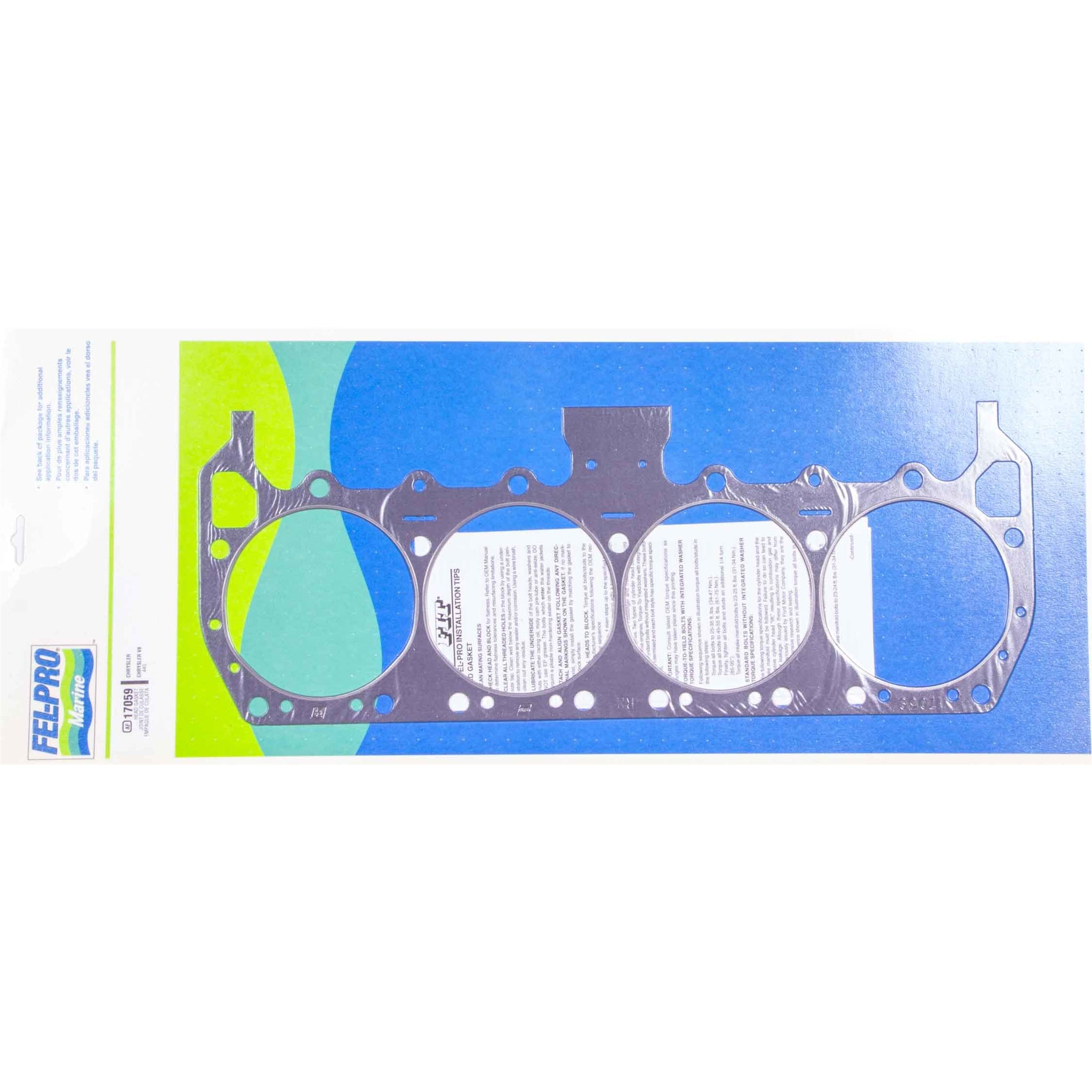 Fel-Pro Marine Cylinder Head Gasket - 4.500 in Bore - 0.039 in Compression Thickness - Steel Core Laminate - Mopar RB-Series