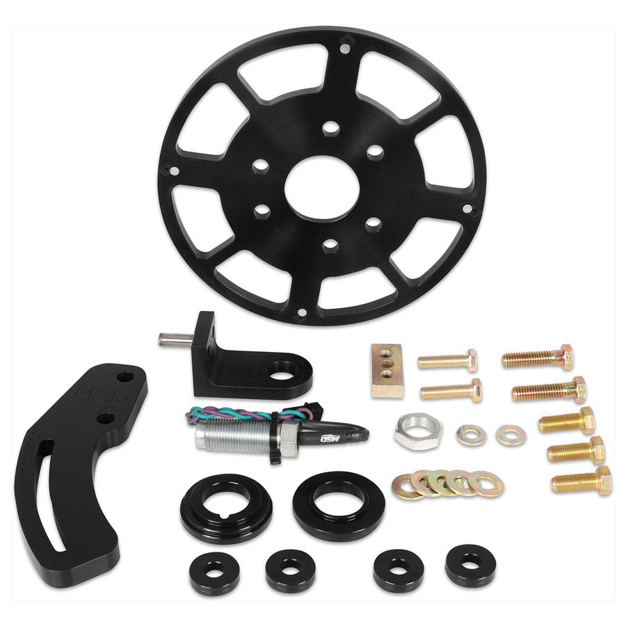 MSD Chevy Small Block 8" Balancer Crank Trigger Kit - Black