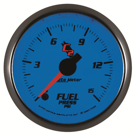 Auto Meter 2-1/16 C2/S Fuel Pressure Gauge 0-15 psi