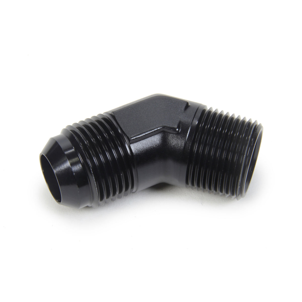 Triple X Race Co. Adapter Fitting 45 Degree 12 AN Male to 3/4" NPT Male Aluminum - Black Anodize