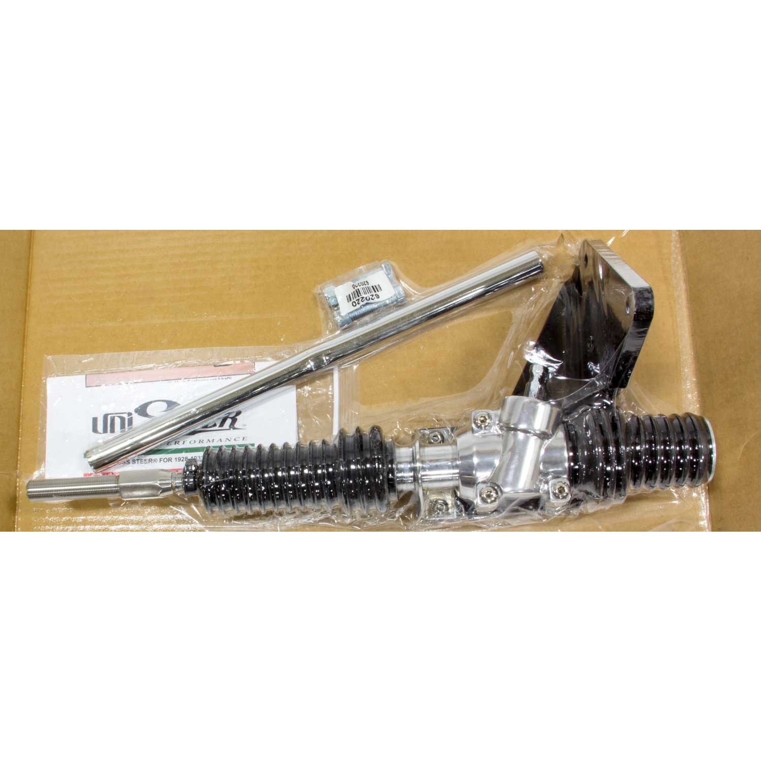 Unisteer 1928-32 Ford Cross Steer Rack and Pinion Kit - no shaft kit - Black Bracket
