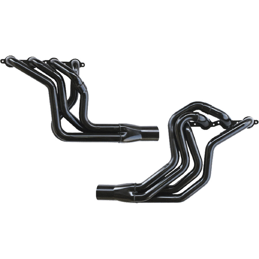 Schoenfeld Headers Street Stock/Drag Race Headers 1-3/4" Primary 3" Collector Steel - Black Paint