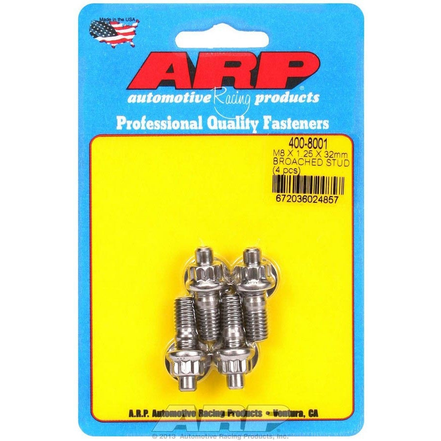 ARP Stainless Steel Stud Kit - (4) M8 x 1.25" x 32mm