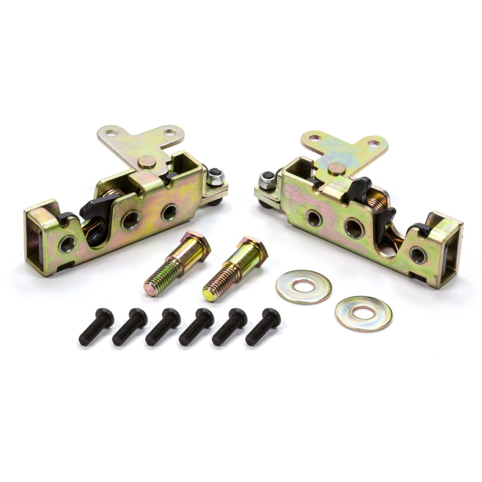 AutoLoc Mini Bear Claw Door Latch Manual Locking Hardware/Strikers Included Steel - Zinc Oxide