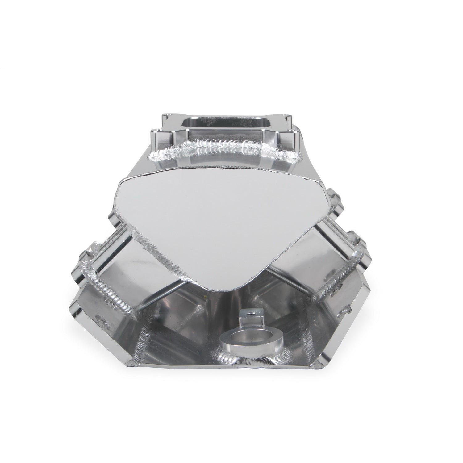 Sniper Fabricated Intake Manifold BBC Single Plane 1 x 4150 Silver with Sniper Logo