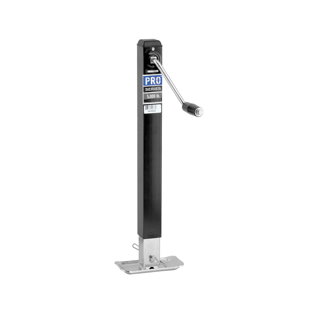 Pro Series Pro Series Trailer Jack - Manual - Sidewind - 15" Travel - 5000 lb Capacity - Steel - Black Paint