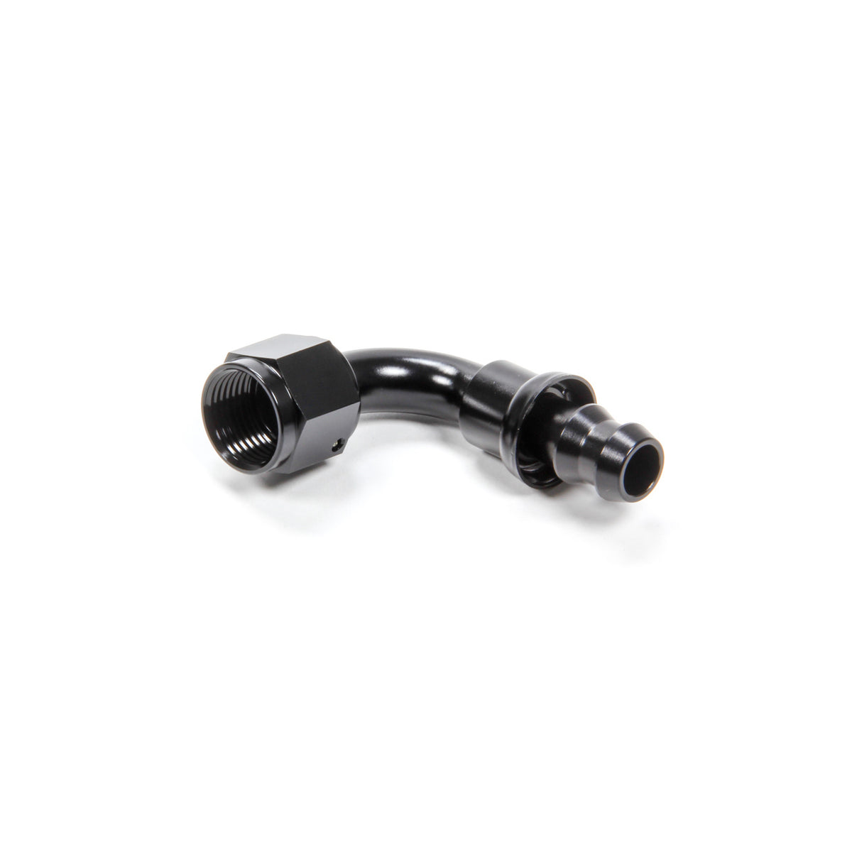 Triple X Race Co. Hose End Fitting 90 Degree 6 AN Hose to 6 AN Female Aluminum - Black Anodize