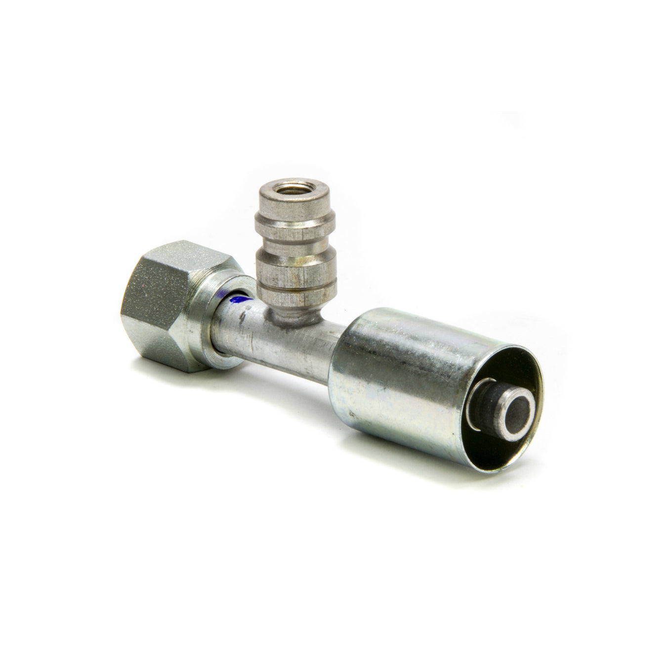 Vintage Air Hose End Fitting Straight 8 AN Hose Crimp to 8 AN Female O-Ring - Charge Port