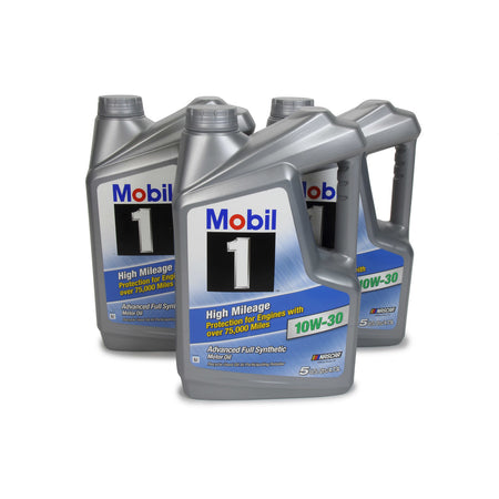 Mobil 1 High Mileage 0W30 Synthetic Motor Oil - 5 Quart (Case of 3)